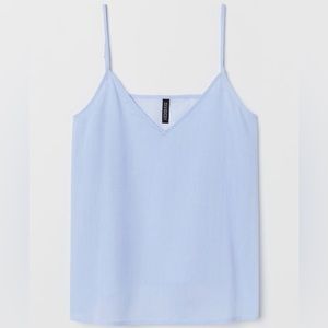 H&M Zebra Baby Blue Top